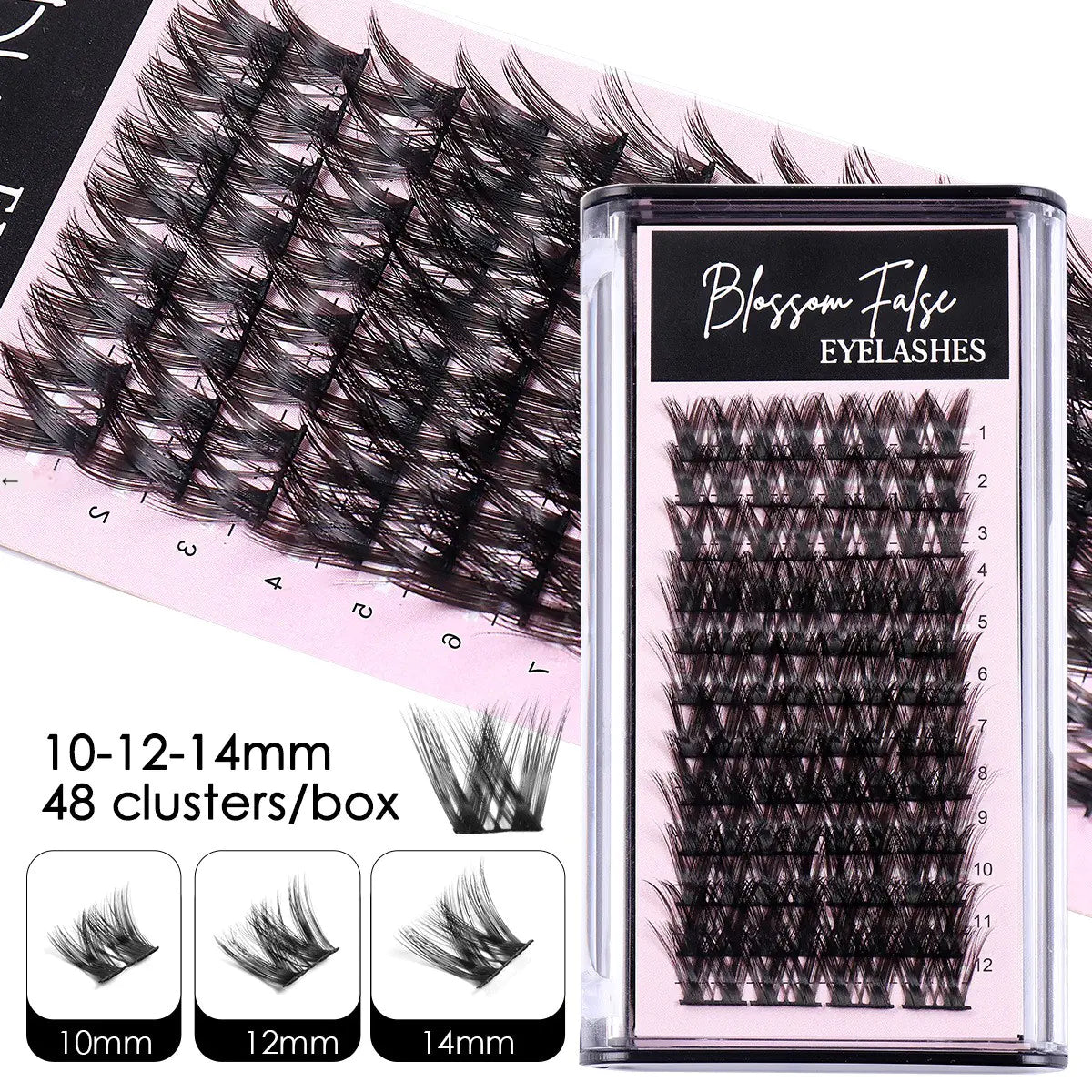 Bulk Natural Volume Clustered Faux Eyelashes for Amazon