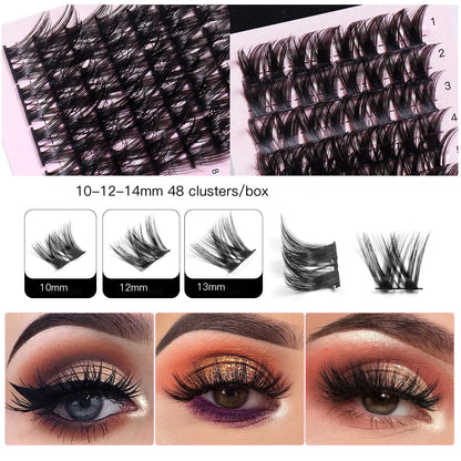 Bulk Natural Volume Clustered Faux Eyelashes for Amazon